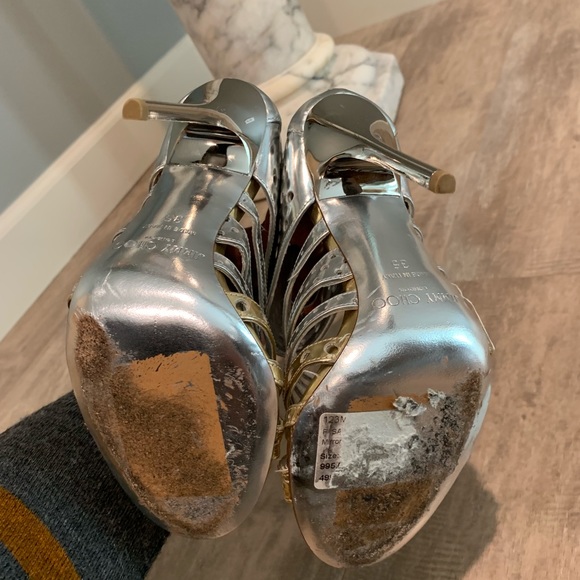 Jimmy Choo Malika Metallic Pumps - Picture 8 of 8